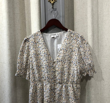 Madewell Floral Peplum Top-S