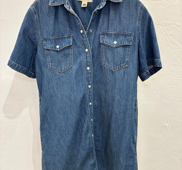 Madewell Short-Sleeve Denim Dress Size M