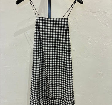 Anthropologie Black and White Gingham Dress Size M