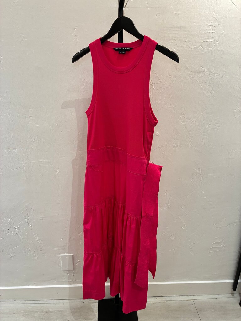 Veronica Beard Pink Tiered Dress Size S