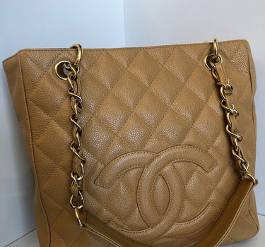 Chanel Caviar Quilted Petite Shopping Tote Bag