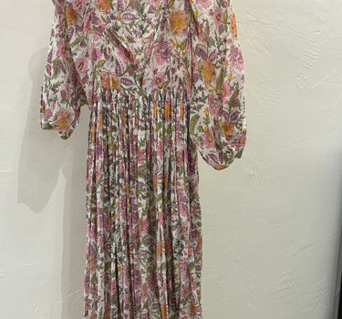 Daughters of India Floral Maxi Dress sz XS