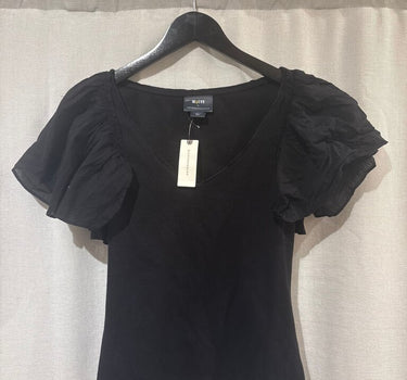 Maeve Black Puff Sleeve Top NWT- XS