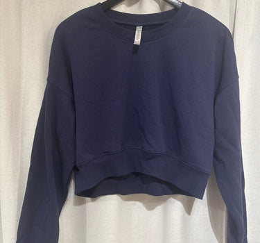 Fabletics Navy Blue Cropped Sweatshirt- Small