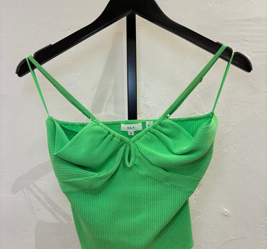 A.L.C. Green Ribbed Crop Top Size S