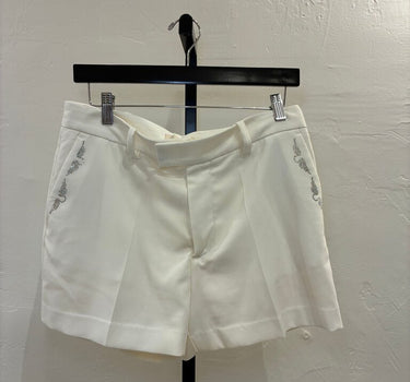Zadig & Voltaire Embellished White Shorts Size Size 38