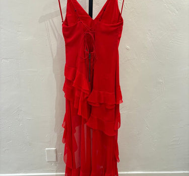Alice and Olivia NWT Red Ruffled Maxi Dress Size 6