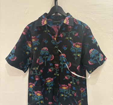 Cynthia Rowley Jacquard Camp Shirt - M