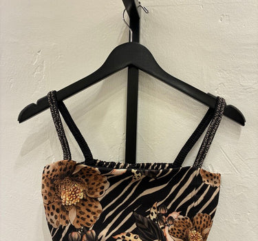 Agua Bendita Women's Smocked Crop Top Size M