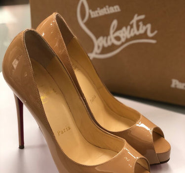 Christian Louboutin Nude Peep Toe Heels size 36.5