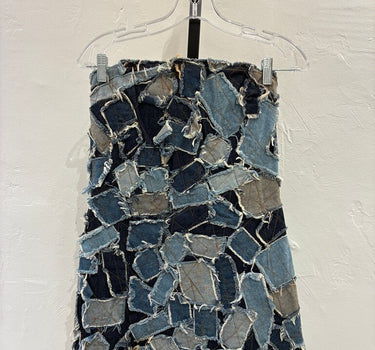 D&G Dolce & Gabbana Patchwork Denim Mini Dress Size 40