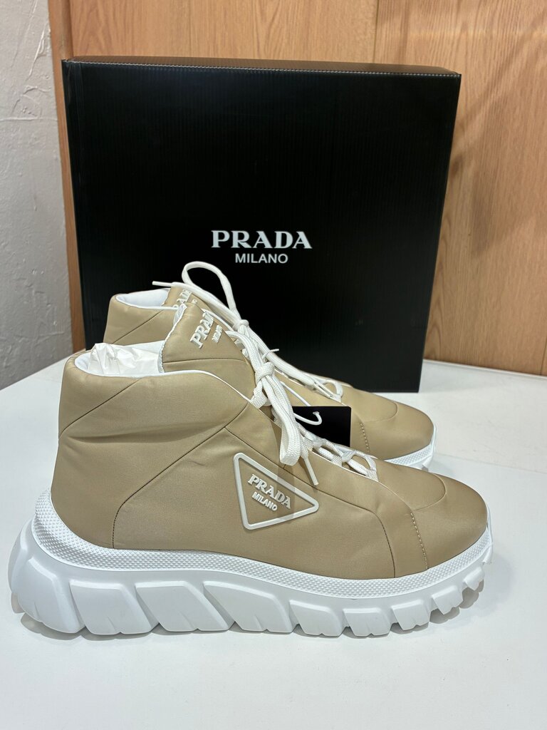 Prada Re-Nylon High-Top Sneakers Size 40