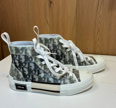 Dior Printed Transparent High-Top Sneakers sz 37