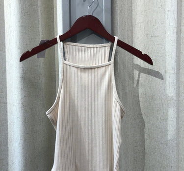 Vuori Light Beige Ribbed Tank Top Size small