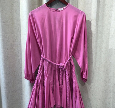 Rhode Pink Flowy Dress with Braided Belt Size Small