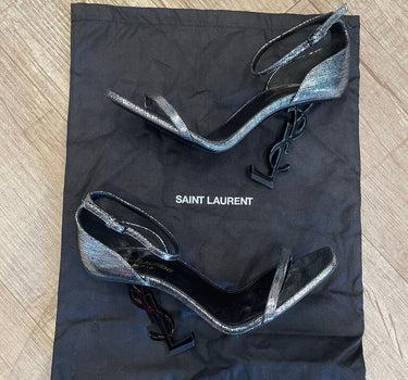 Saint Laurent Silver Heels Size 38 1/2