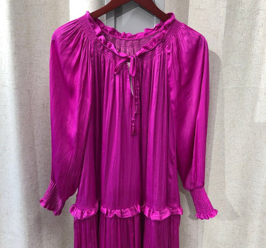 Anthropologie Pink Pleated Dress size XS