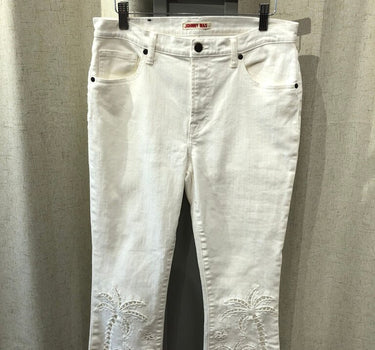Johnny Was White Embroidered Jeans size 29