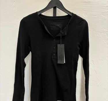 Nili Lotan NWT Black Jordan Henley Tee Size M