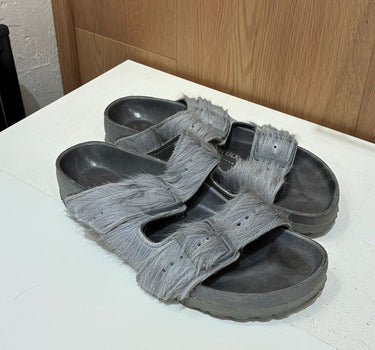 Birkenstock x Rick Owens Faux Fur Strap Sandals Size 37