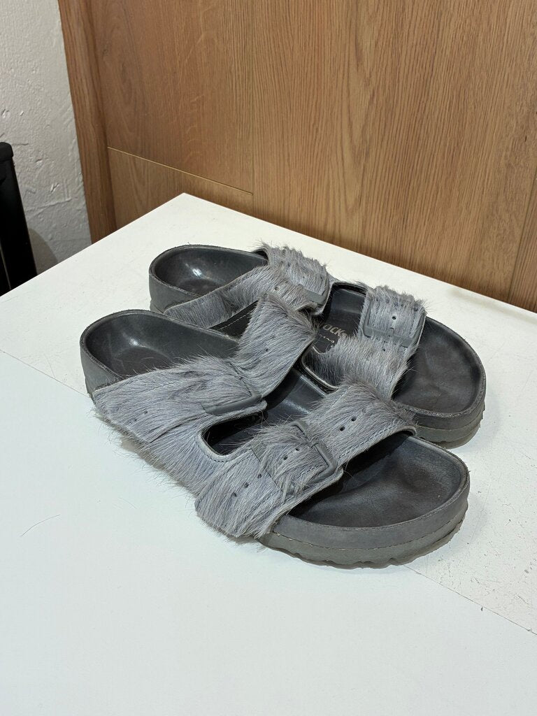 Birkenstock x Rick Owens Faux Fur Strap Sandals Size 37