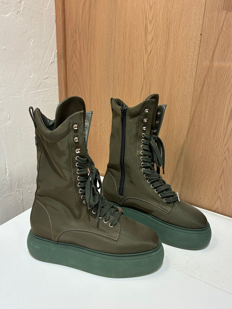 The Attico Selene Platform Combat Boots Size 38
