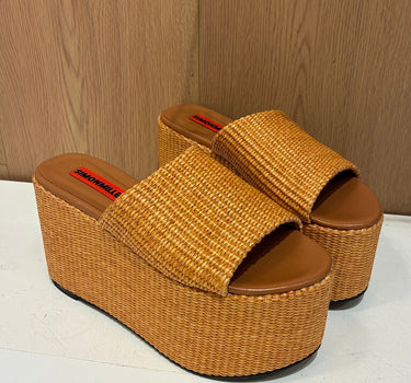 Simon Miller Woven Raffia Platform Sandals Size 38