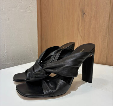 Tamara Mellon Black Heeled Sandals Size 38.5