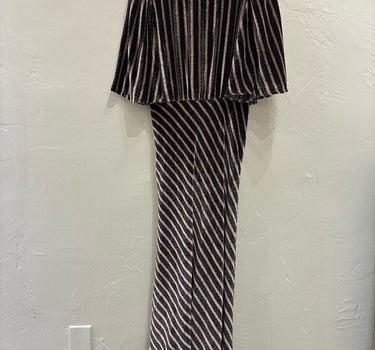 Saloni NWT Vida Velvet Striped Dress Size 6