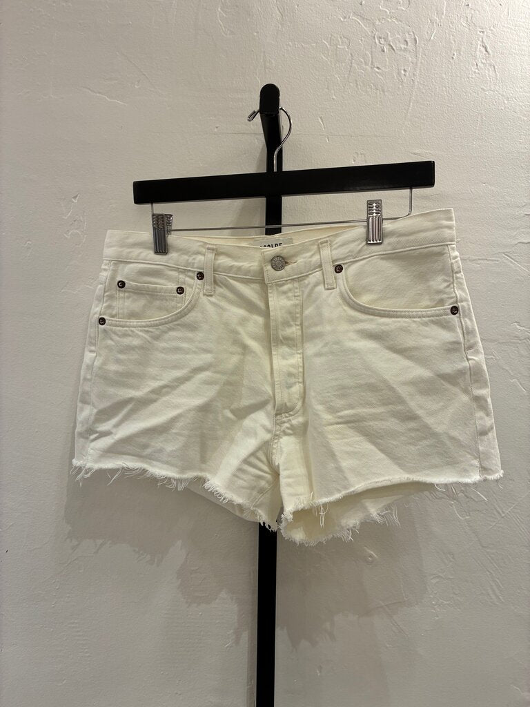 Agolde White Denim Shorts sz 29