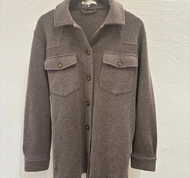 Naked Cashmere Brown Button-Up Jacket sz XS