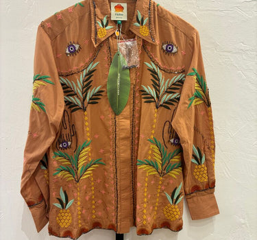 Farm Rio NWT Mystic Embroidered Shirt Size XS