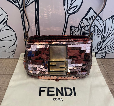 Fendi Baguette Sequined Handbag