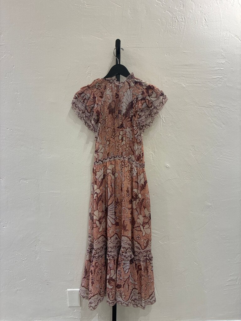 Ulla Johnson Floral Pattern Maxi Dress- 0