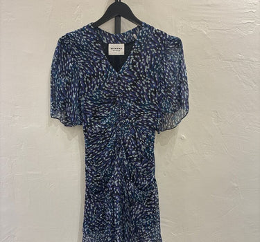 Isabel Marant Blue Print Mini Dress- 34