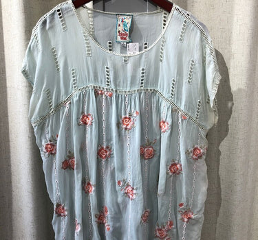 Johnny Was Embroidered Blouse Size Medium