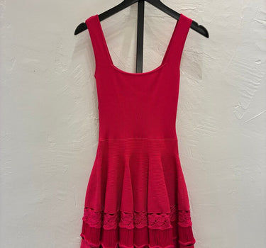 Alexander McQueen Pink Ribbed Dress Size S