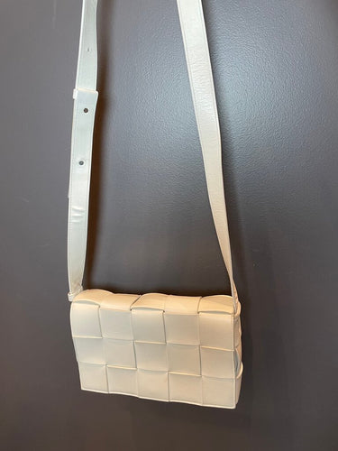 Bottega Veneta Woven White Crossbody Bag