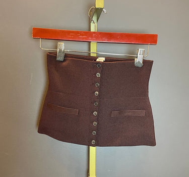 Hermes rib-knit brown tube top sz 40