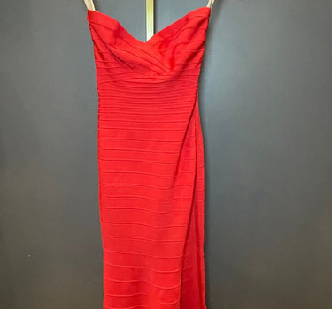 Herve Leger Red Strap Dress sz S
