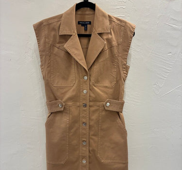 Veronica Beard Tan Sleeveless Dress Size 2