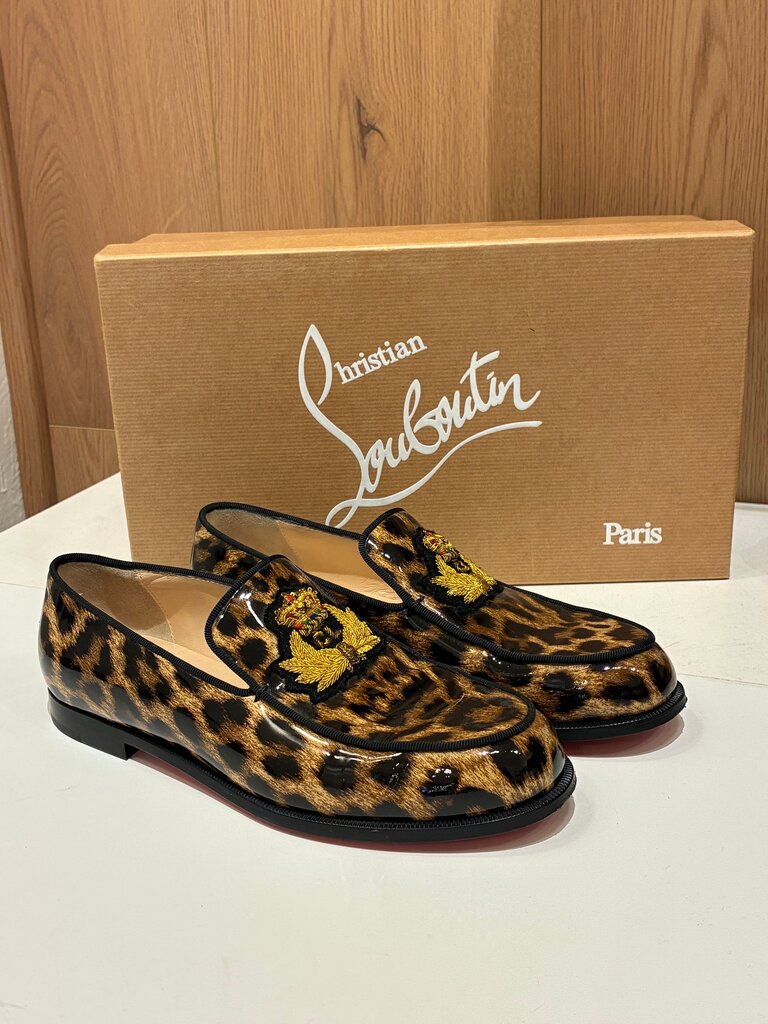 Christian Louboutin Leopard Print Loafers Size 36
