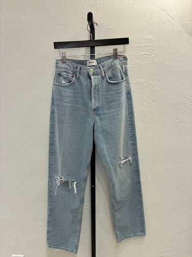 AGOLDE High-Waisted Distressed Denim Jeans Size 25
