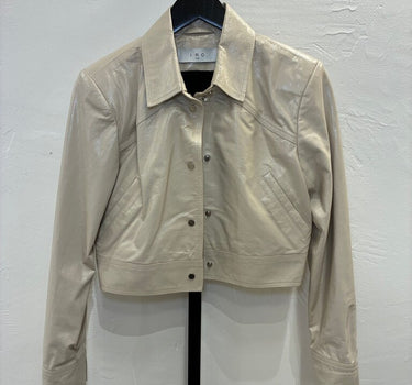 Iro Paris Devta Lambskin Cropped Jacket Size 34 (XS)