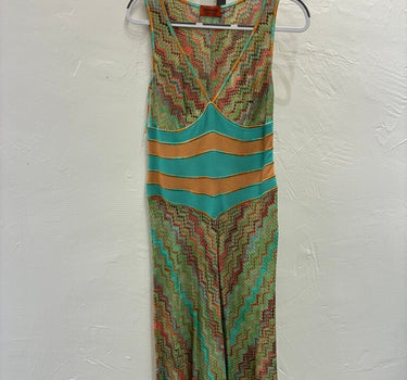 Missoni Zigzag Pattern Multi Color Sleeveless Dress