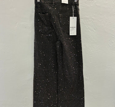 Nina Rossi NWT Black Jeans with Rhinestone Detail sz M