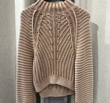 Free People Knitted Beige Sweater Size XS