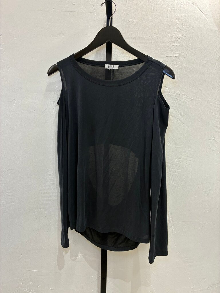 LNA Dark Grey Long Sleeve with Cold Shoulder sz L