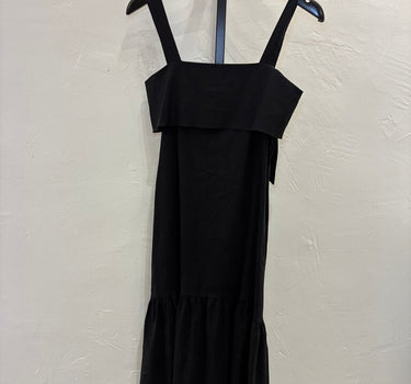 Theory Black Maxi Dress with Bow Detail sz P