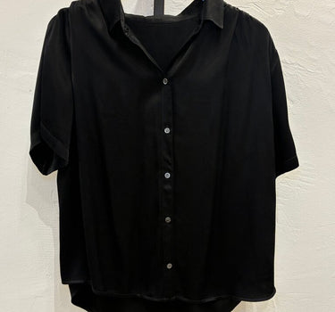 Allegra Black Short Sleeve Button-Up Shirt
